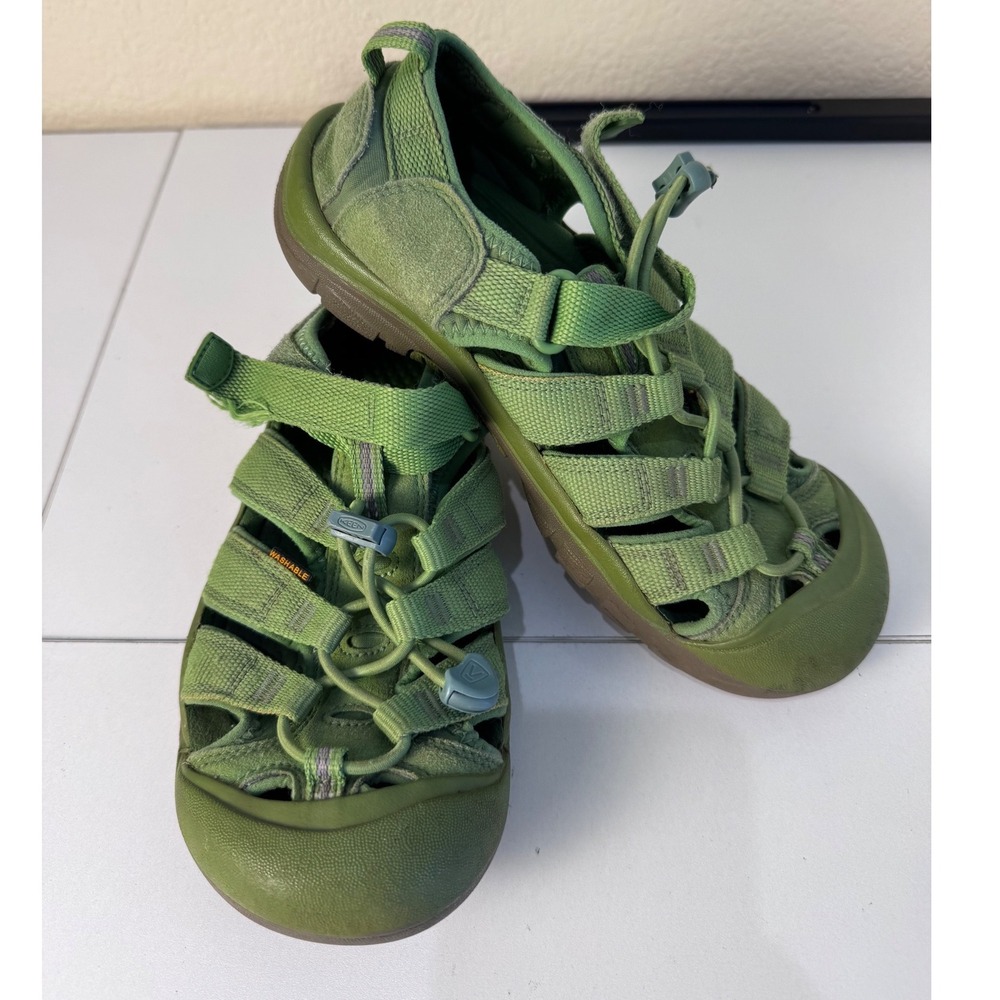 Keen Newport H2 Sandals Kids Size 4 Green Washable Water Shoes Hiking Gorpcore